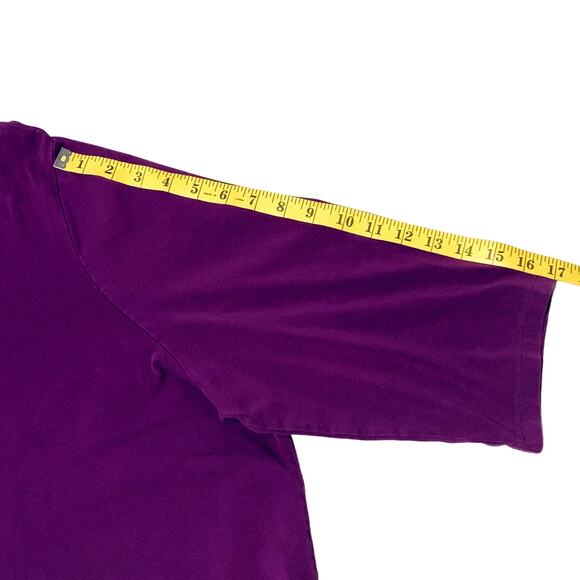 CATHERINES Top 3X 3/4 Sleeves Plum Mesh Accent Suprema Collection 26/28W - Picture 5 of 7